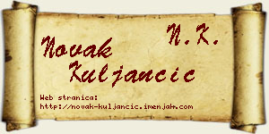 Novak Kuljančić vizit kartica